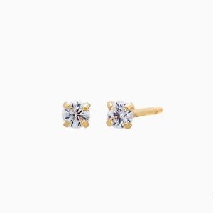 Adina Eden 14K Gold Solitaire 3mm Stud Earrings